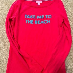 Lilly Pulitzer “Take me to the Beach” sweater